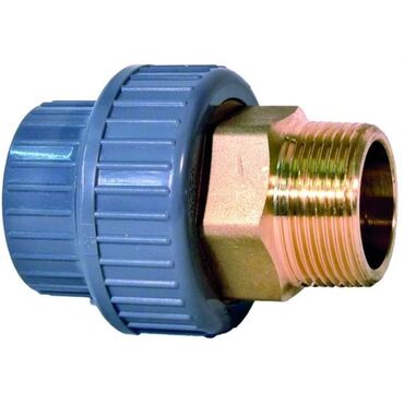 3-piece coupling in ABS/brass Serie: 550 male thread